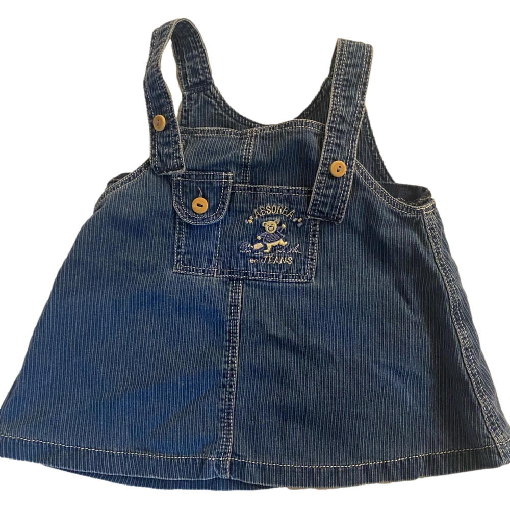 ABSORBA paris vintage denim pinafore 6 months